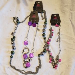 3 NWT Paparazzi Earring & Necklace Sets